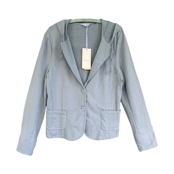 Suzy D Bronson Blazer Hoodie in French Terry NWT - Picture 1 of 5
